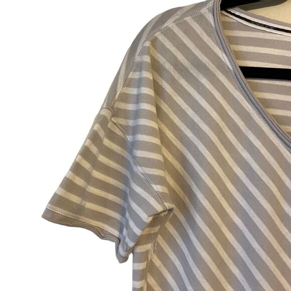 Victoria's Secret Night Gown Shirt Top White‎ Pink Horizontal Stripe Women XS - Picture 5 of 6